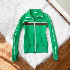 o’neill green double zip track jacket